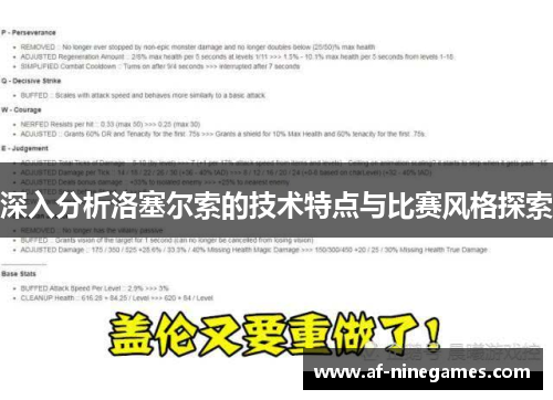 深入分析洛塞尔索的技术特点与比赛风格探索 深入分析洛塞尔索的技术特点与比赛风格探索