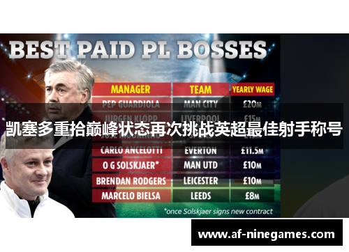 凯塞多重拾巅峰状态再次挑战英超最佳射手称号 凯塞多重拾巅峰状态再次挑战英超最佳射手称号